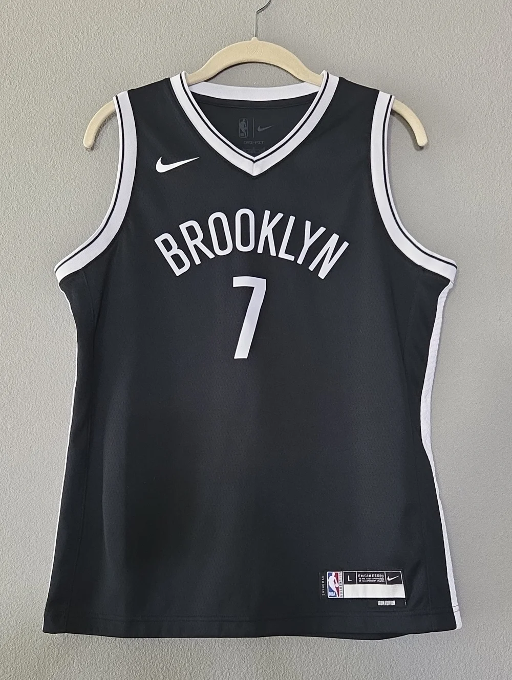 Nike Durant Brooklyn Nets #7 Jersey with White Trim